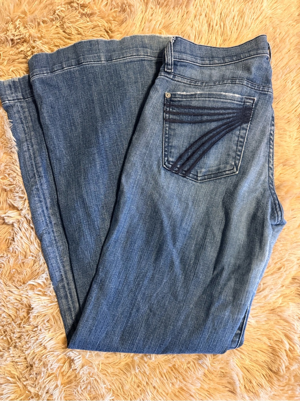 7 For All Mankind Dark Blue Denim Jeans